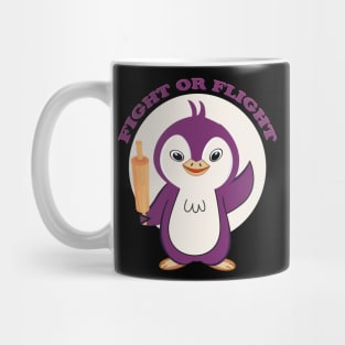 Fight or Flight Funny Penguin Pun Fight shirt Flight Meme Mug